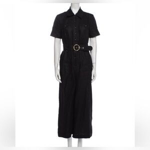 Zimmermann Linen Belted Jumpsuit